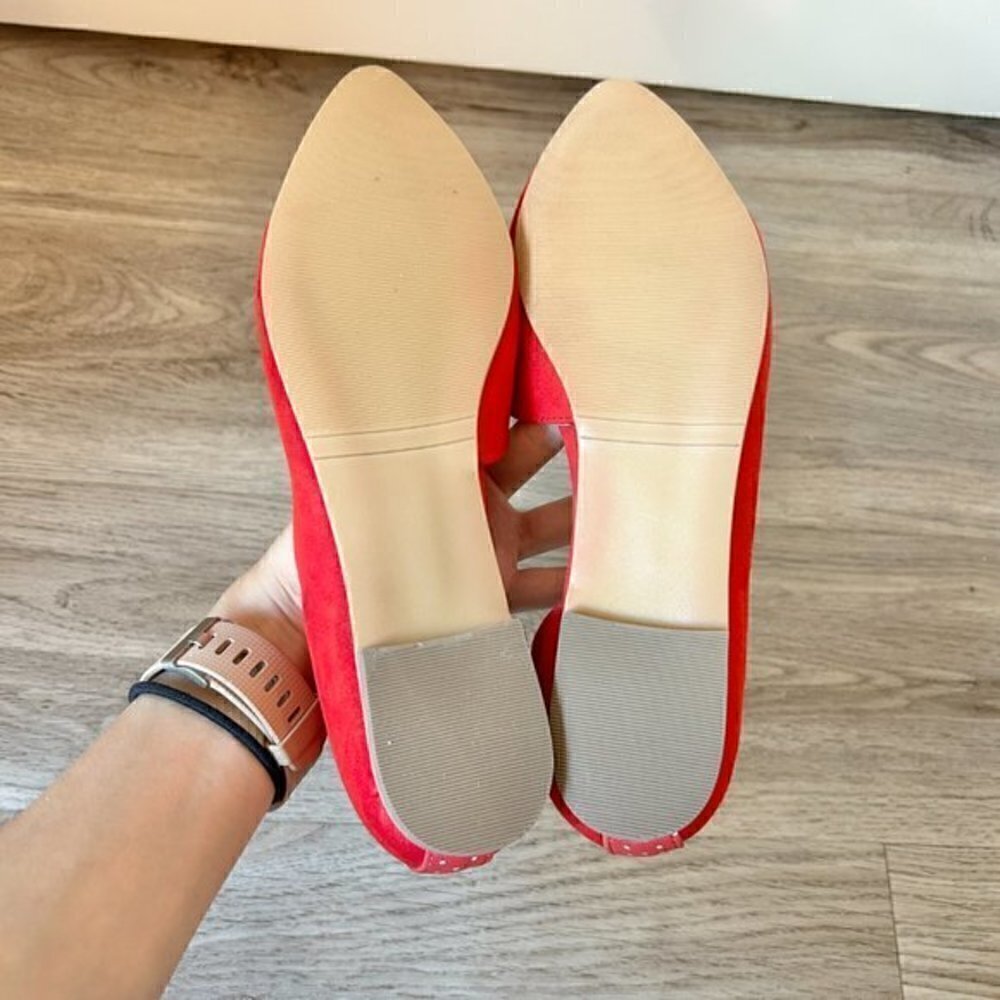 Loly in the Sky x Hello Kitty Red Suede Loafer Flats Size 5 NEW - Picture 7 of 10